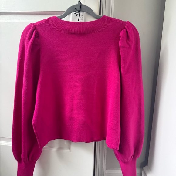 Express Pink Cardigan Sweater with Bow Details - Picture 2 of 2